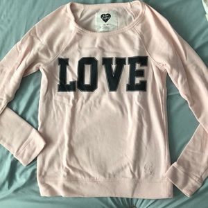 Express love pink sweatshirt XS